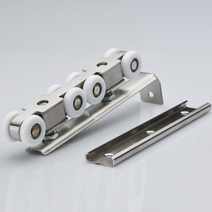 不锈钢静音推拉门吊轮移门滑轮静音吊轨轨道木门滑轮 8轮吊滑尼龙