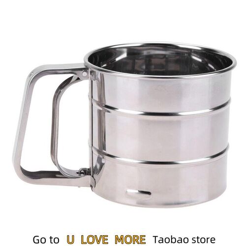 Handheld Flour Shaker Stainless Steel Mesh Sieve Cup Icing S