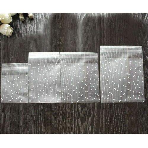 100Pcs/Lot Translucent Dots Plastic Cookie Packaging Bags Cu