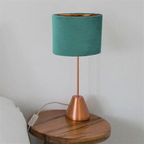 Oval Lampshade Cloth Cover Simple Light Shade Green