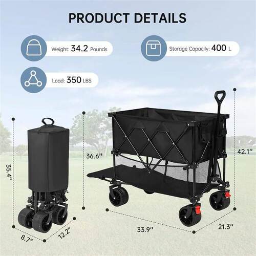 400L Large Capacity Collapsible Double Decker Wagon Collapsi