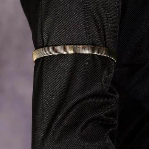 Unisex Sretchy Metal Sleeve Garters Mens Elastic Arm Band Sh
