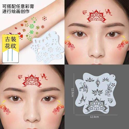 Childrens stage makeup color painting face practice