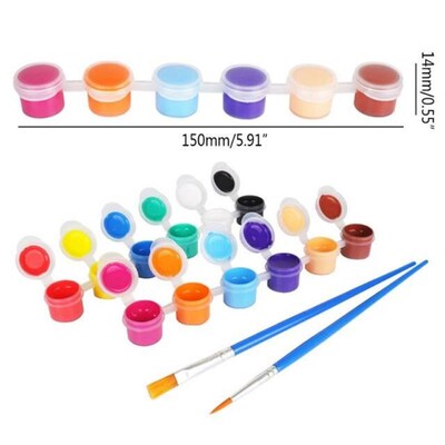 2ml 12 Vibrant Colors Washable Gouache Paint 适用于 Kids Sch