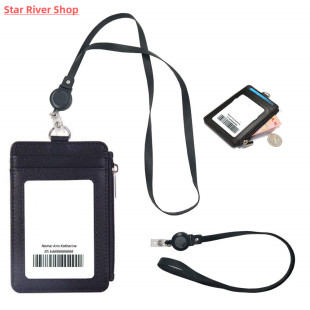 Work Wome Retractable Lanyard Card Cover Business Badge Name