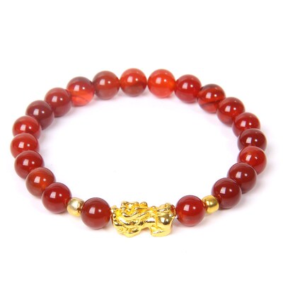 FenShui Stone Beads Bracelet Pink Cat Eye Bead Bracelets