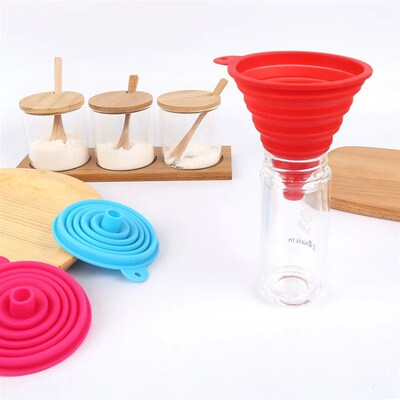 Foldable Funnel Silicone Collapsible Funnel Folding Portable