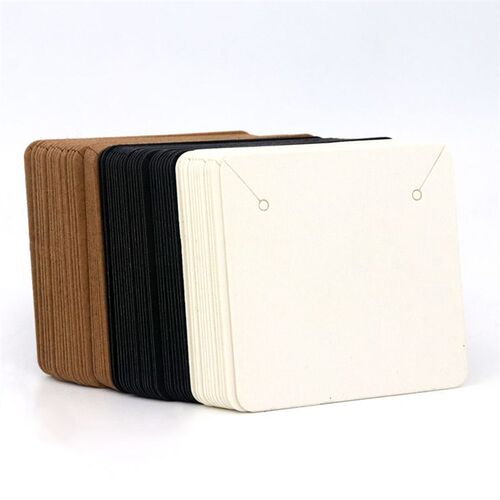 50pcs 5*5cm Colorful Square Blank Kraft Black White Paper Je