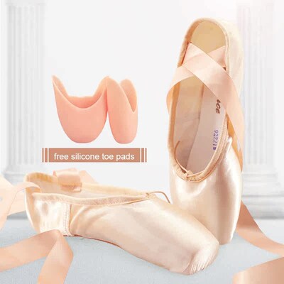 Sales Satin Ballet Pointe Shoes Professional Girls Ladies Ba