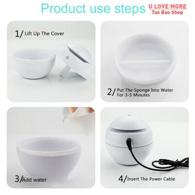 Air Humidifier Ultrasonic USB Aroma Diffuser Wood Grain LED