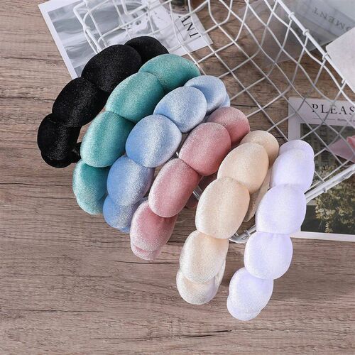 Sponge Headbands for Women Girls Puffy Hair Band Makeup Bubb