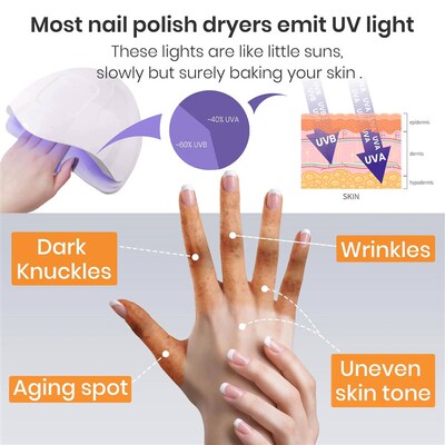 1 Pairs UV Gloves Nail Lamp Sunscreen Fingerless Silk Gloves