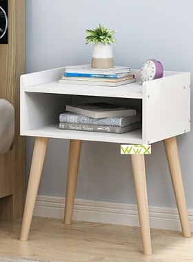 European style bedside table mini bedroom wooden storage