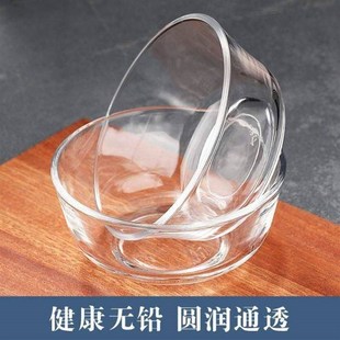 Transparent glass salad bowl family resistant cover instant