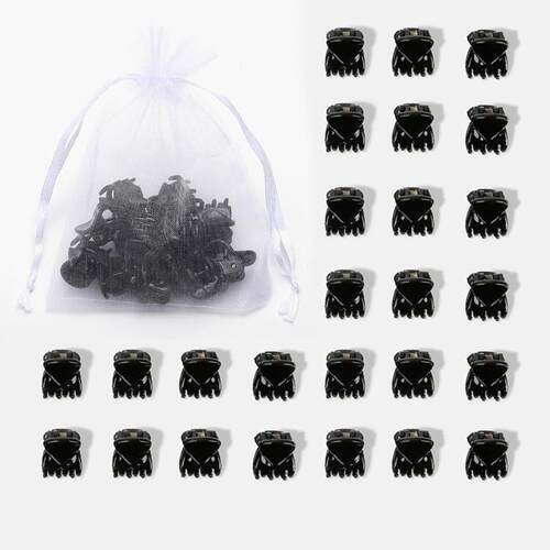 Plastic Mini Hair Clip Claw Cute Hair Clips Plastic Black Ha