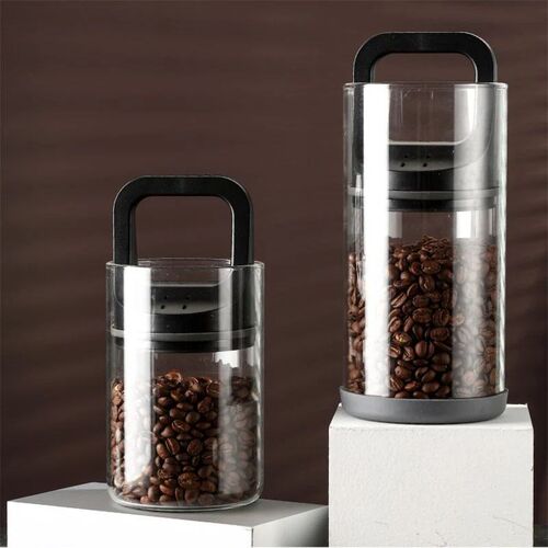 Coffee Beans Vacuum Sealed Tanks Kitchen Food Storage Clear