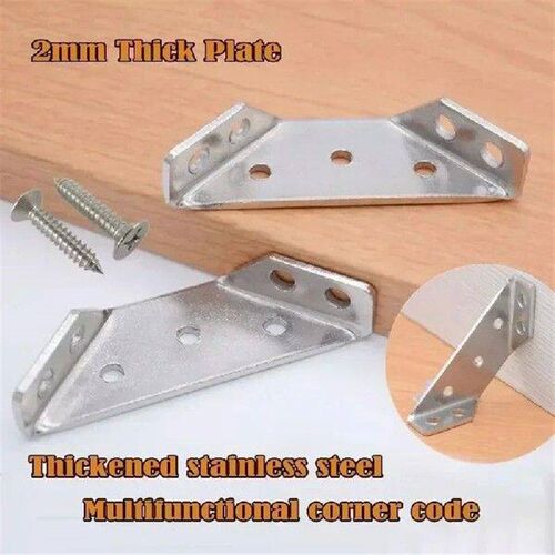 1-50sets Corner Brackets Stainless Steel Bracket Fastener