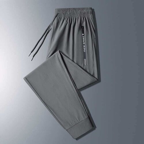 Spring an Summer New Ice Silk Pants Mens Thin Elastic Casua