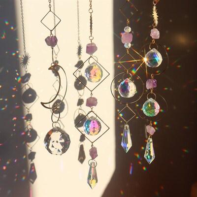 Prism Suncatcher,Hanging Window Crystals,Rainbow Light Catch