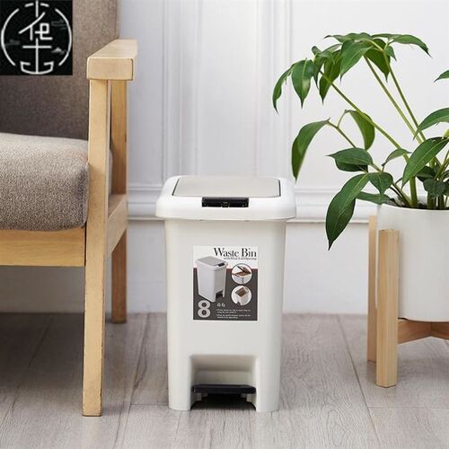 Rubbish Can Kitchen Toilet Trash with Press Lid Garbage Bin