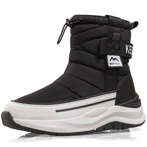 Fashion Mens Winter Boots Warm Plush Snow Boots Side Zipper