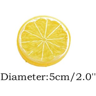 40 Pcs Simulation Lemon Slices Fake Artificial Fruit Model P