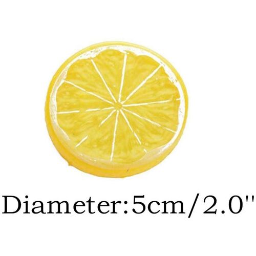 40 Pcs Simulation Lemon Slices Fake Artificial Fruit Model P