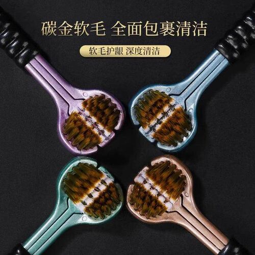 Wrap-around three-sided toothbrush for adults, with soft bri