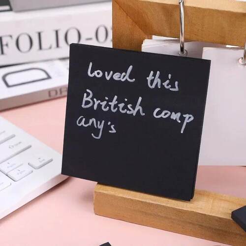 50 Sheets/pack Creative Paper Black Sticky Notes Self-Stick
