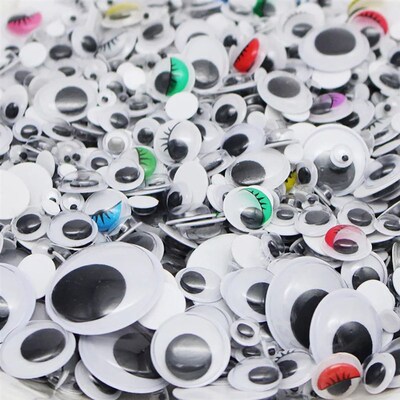 100pcs/200pcs Self-adhesive Googly Wiggle Eyes for DIY Scrap