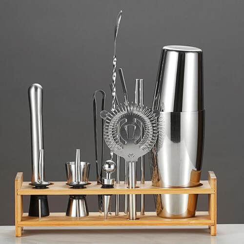 Bartender Kit 9 Piece Boston Cocktail Shaker Stainless Steel