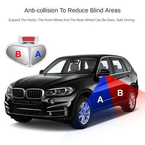Car Blind Spot Mirror 1 Pair Front Wheel Auxiliary Rearview