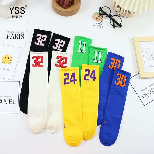 Yi Pr Childrens Socks Autumn and Winter New Digital No-heel