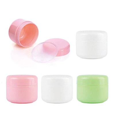 5Pcs/Pack 10g 20g 30g 50g 100g Refillable Bottles Pink Plast
