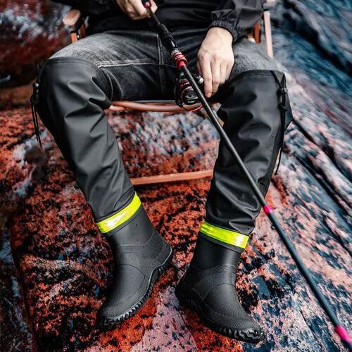 Mens Fashion Rain Boots High-Top Rain Boots For Outer Wear