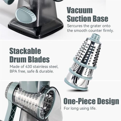 Rotary Cheese Grater Vegetable Cheese Shredder Slicer
