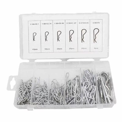 150pc R Type Wave Cotter Pin Spring Clips Double Ring