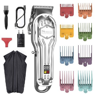 SURKER Clipper SelfCut Personal Haircutting Kit Silver