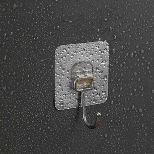 5 PCS Seamless Hooks No Punch Waterproof Oily Metal Sticky W