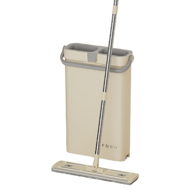 Flat Squeeze Mop with Bucket Hand Free Wringing Floor Cleani