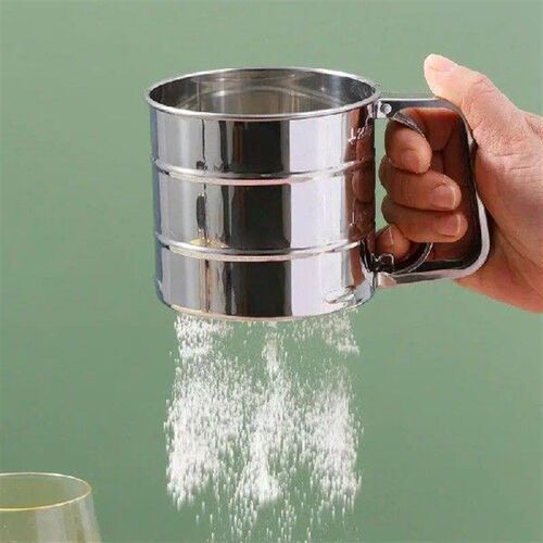 1pc Stainless Steel Flour Sifter Fine Mesh Powder Flour