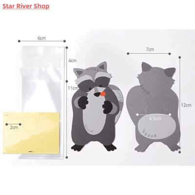 10pcs Cute Animal Bear Koala Rabbit Baking Candy Packaging B