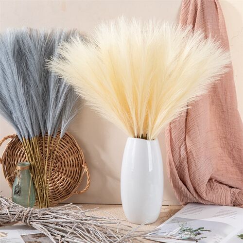 5Pcs 55cm Artificial Pampas Grass Bouquet Holiday Wedding Pa
