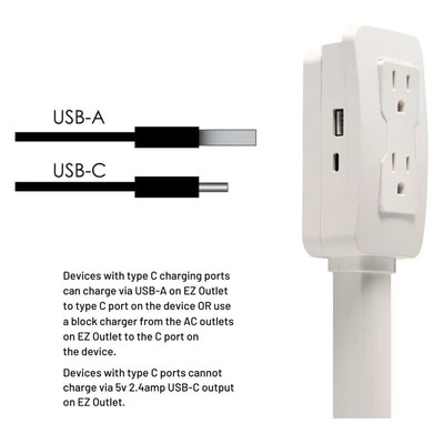 Electrical Outlet Extender Flat Plug Power Strip Features Ro