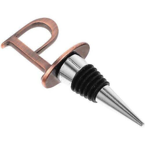 Alphabet Bottle Stopper Zinc Alloy Silicone Reusable