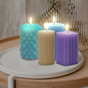 DIY Cylindrical Candle Silicone Mold 3D Art Super Easy To De