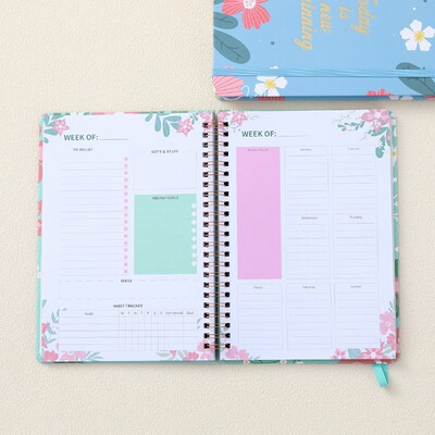 A5 English Notebook Agenda Weekly Planner Goal Habit Schedul