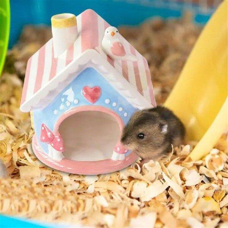 Hamster House Cute Ceramic Hiding Nests Creative Chinchilla - 实物图