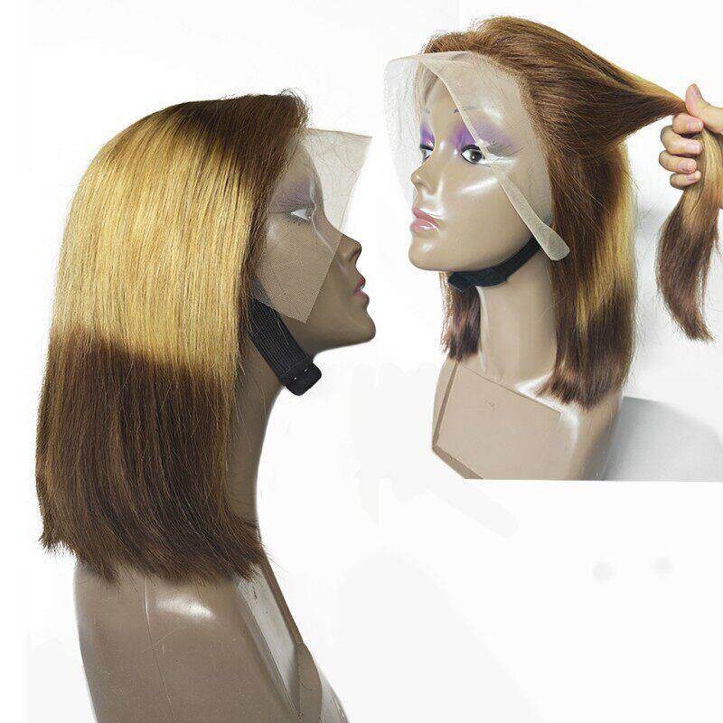 非主流个性假发真人发丝女长直发蕾丝头套 13x4 lace front wig
