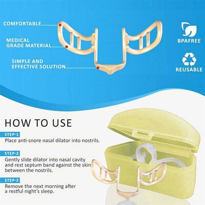 Snore Stopper Nasal Dilator for Snore Reduction Increases Ai